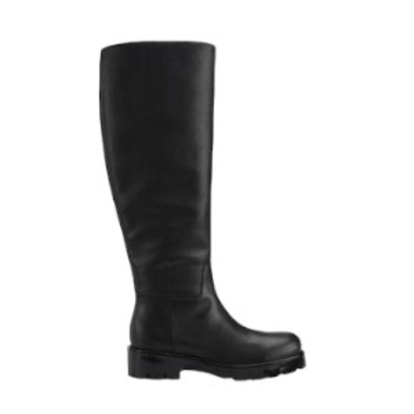 Marc Fisher Phidias Leather Knee-High Boot Black 9M NWT - Picture 1 of 2
